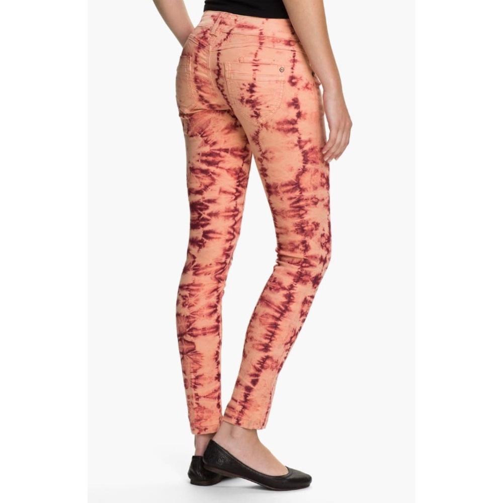Pink x Red Tie Dye Skinny Jeans